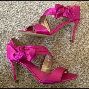 Fuchsia Satin Heels